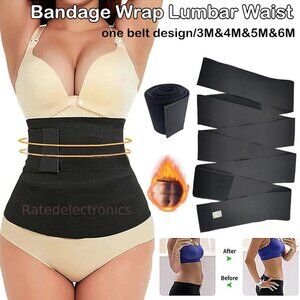 New Snatch Wrap Up Bandage Lumber Waist Support Sauna Belt Body Trimmer Shaper